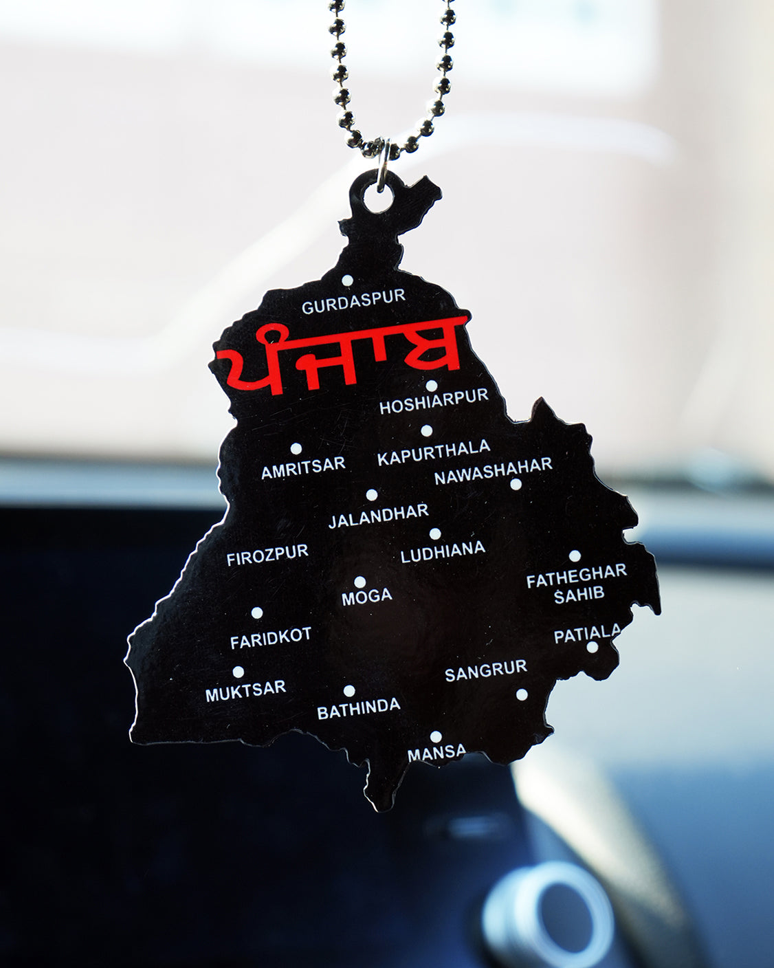 Punjab Map with truck car hanging