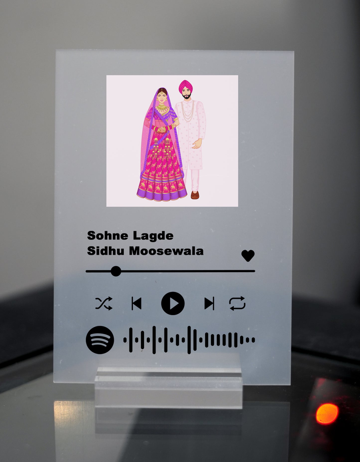 Custom Spotify plaque without light