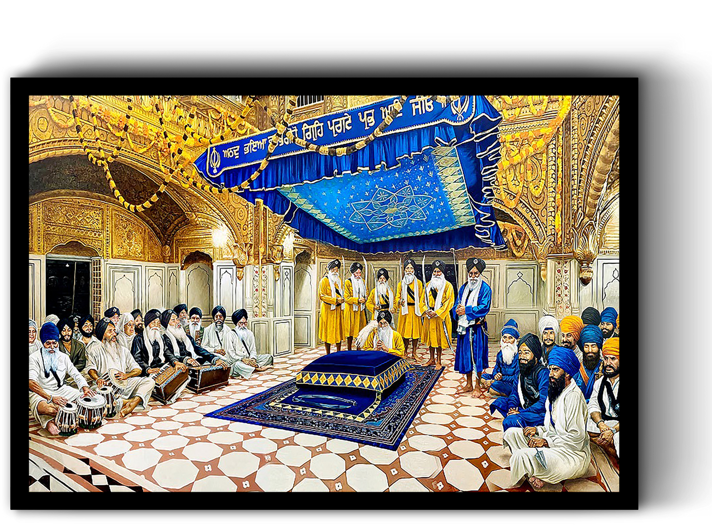 Golden Temple with sant bhindrawale Portrait