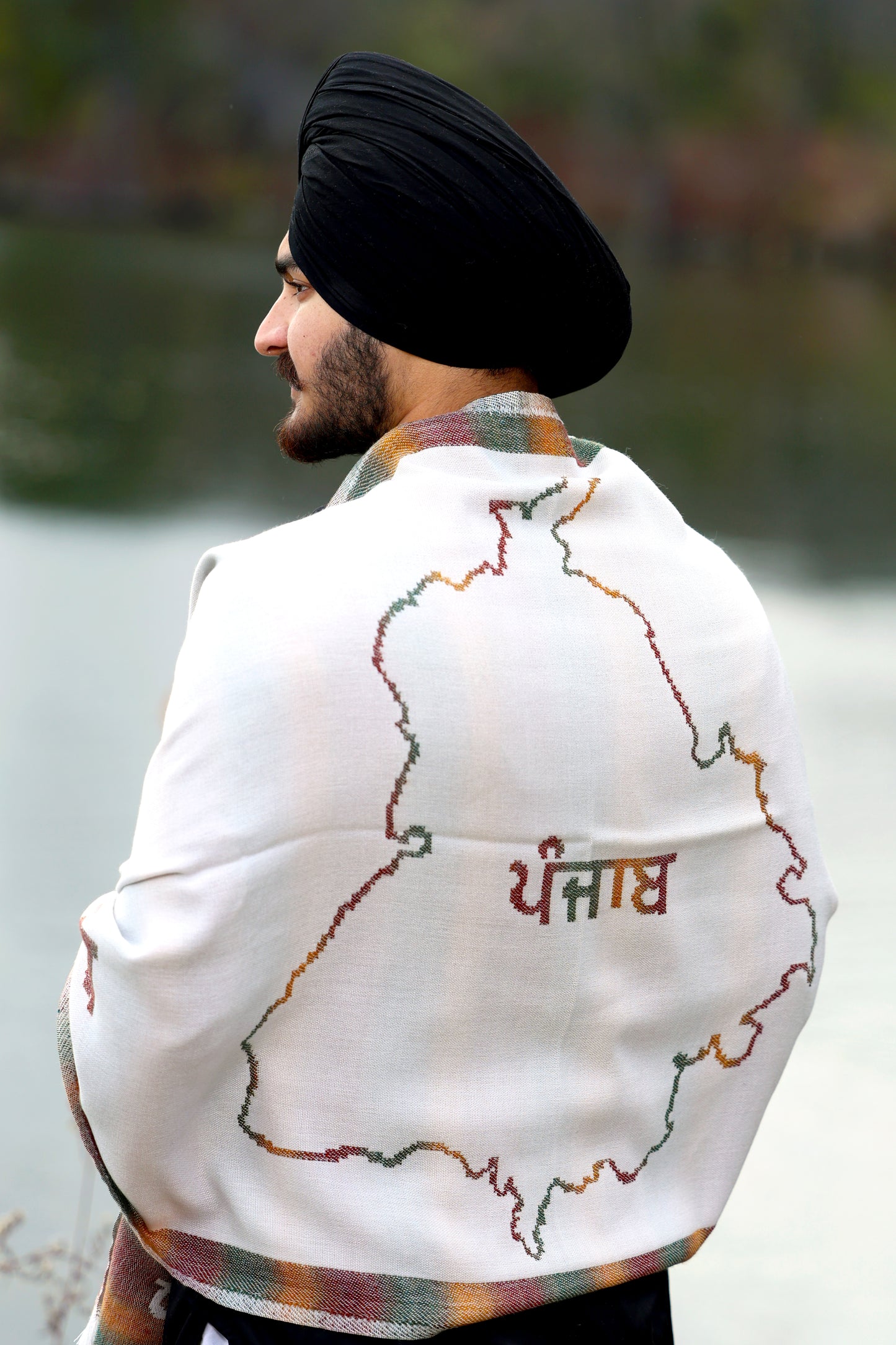 Woollen Stole With Punjab map