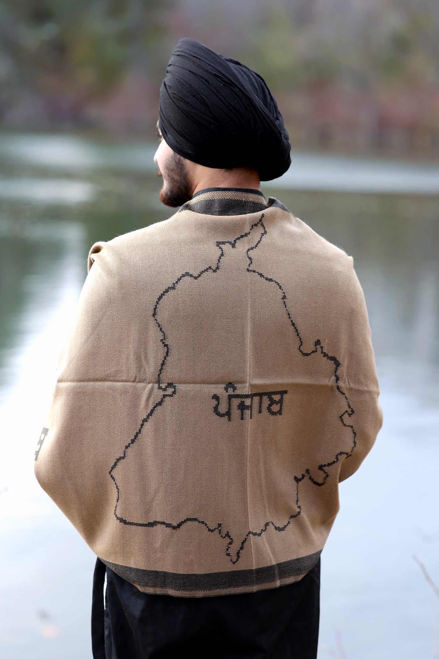 Woollen Stole With Punjab map