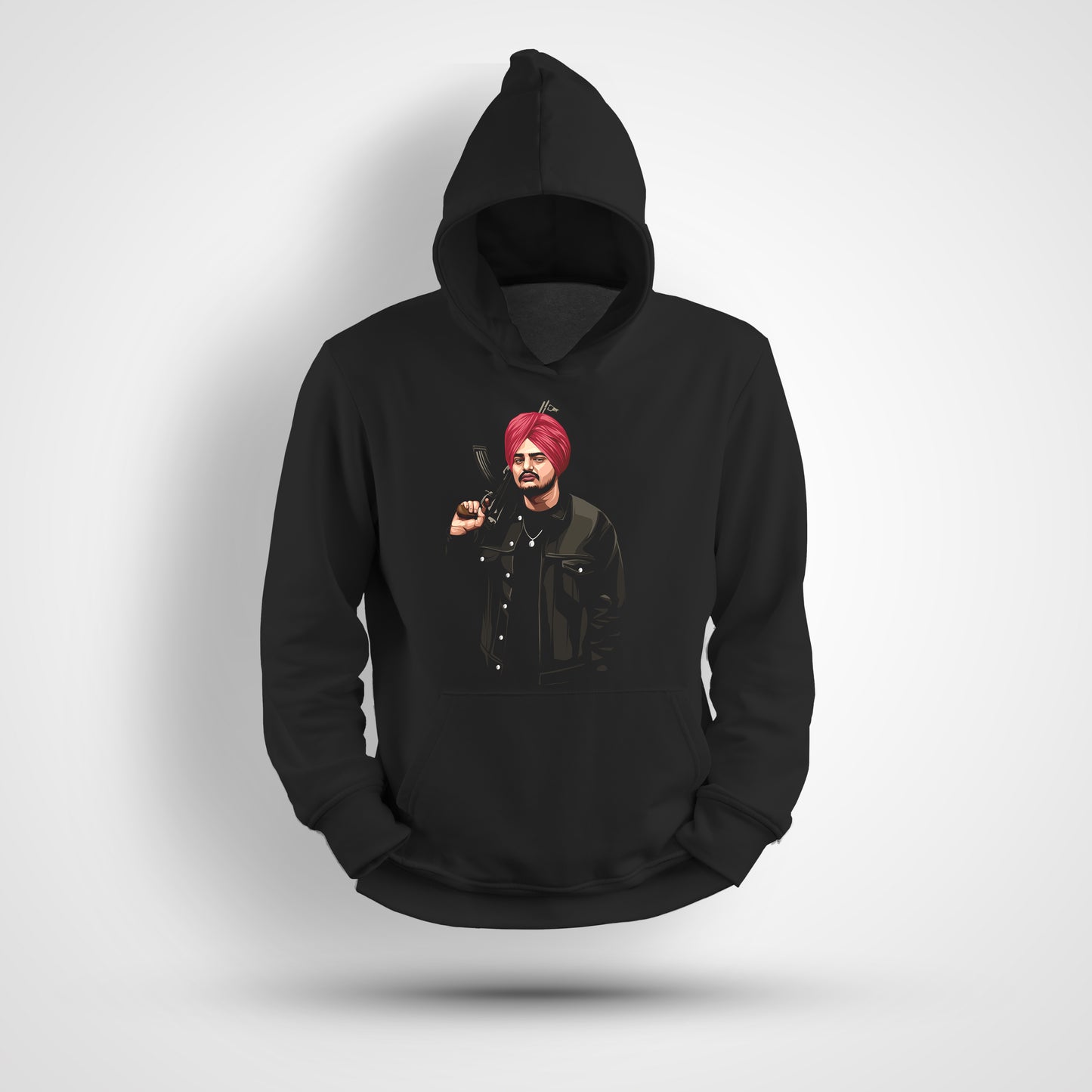 Sidhu with Gun Hoodie