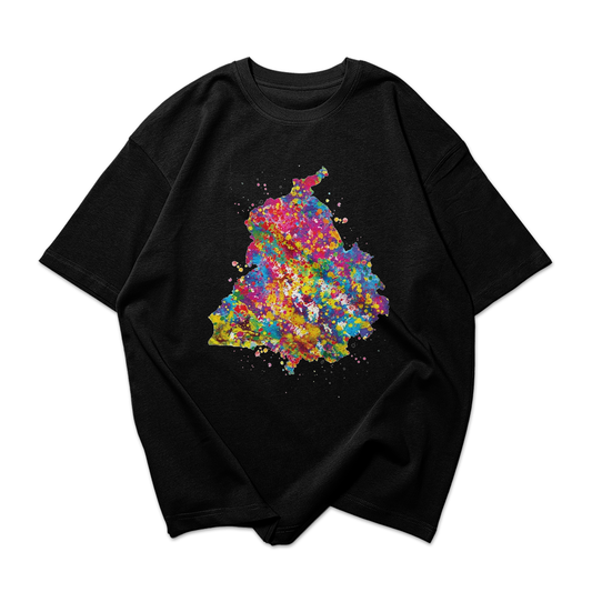 Colorful Punjab Map T-shirt