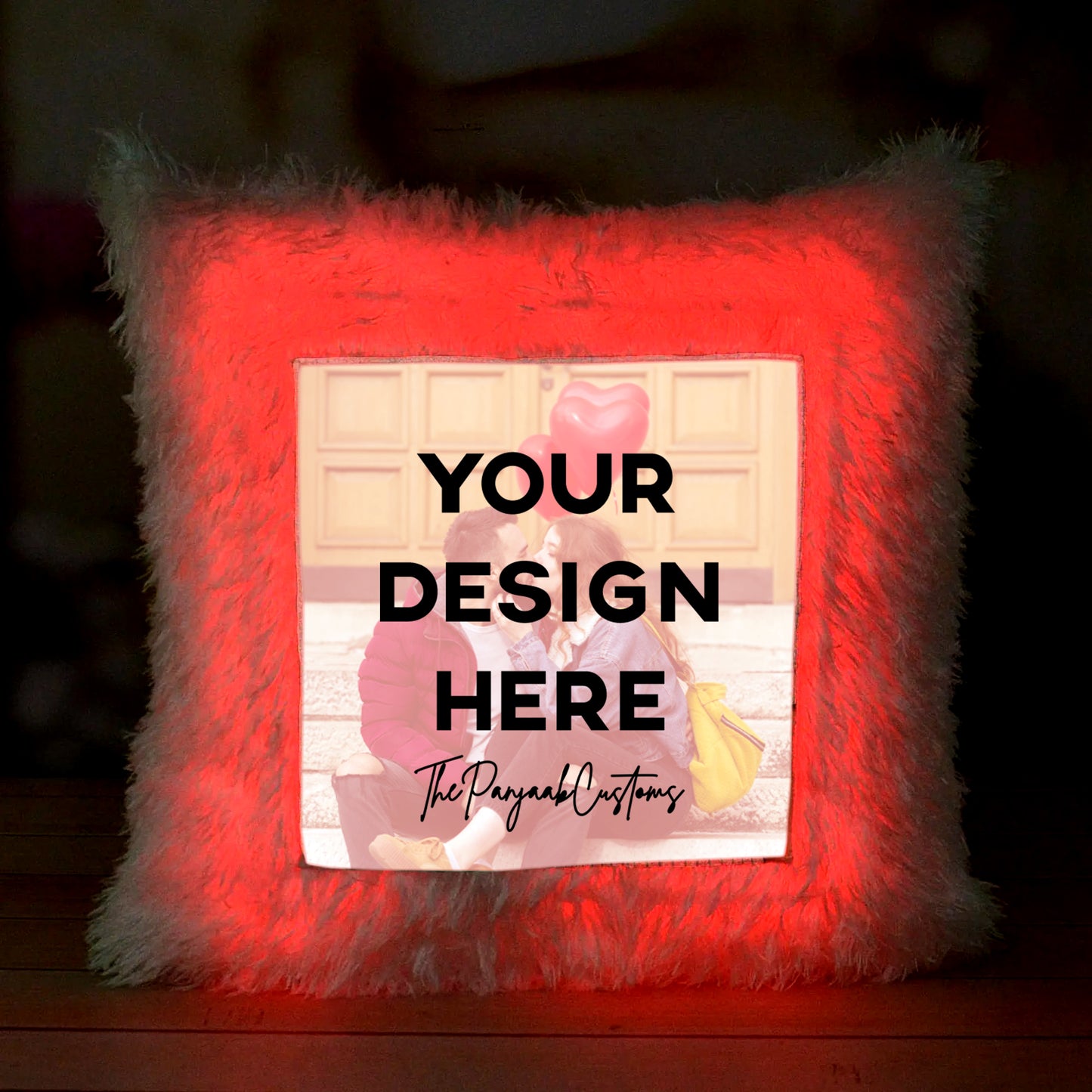 LED Fur Pillow