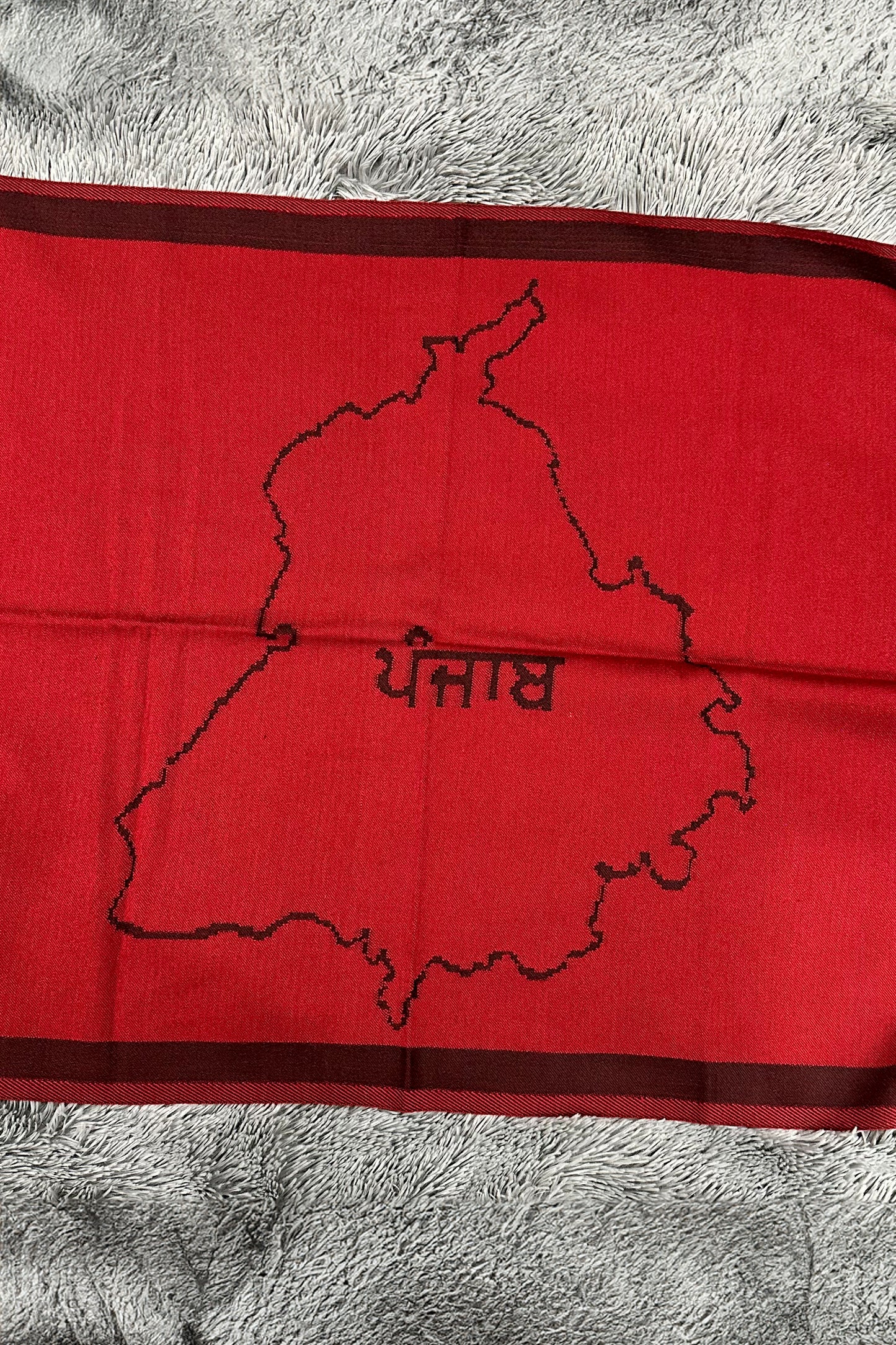 Woollen Stole With Punjab map